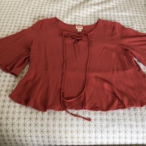 Mauve peplum blouse!